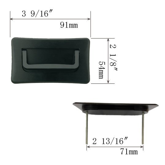 Boxy Pull Basic Handle  |  Center to Center    2  13/16  ( 71mm )