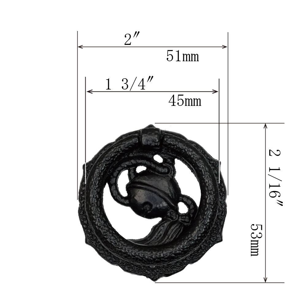 Suzu Ring Pull   |  Ring Diameter  1  3/4" ( 45mm )