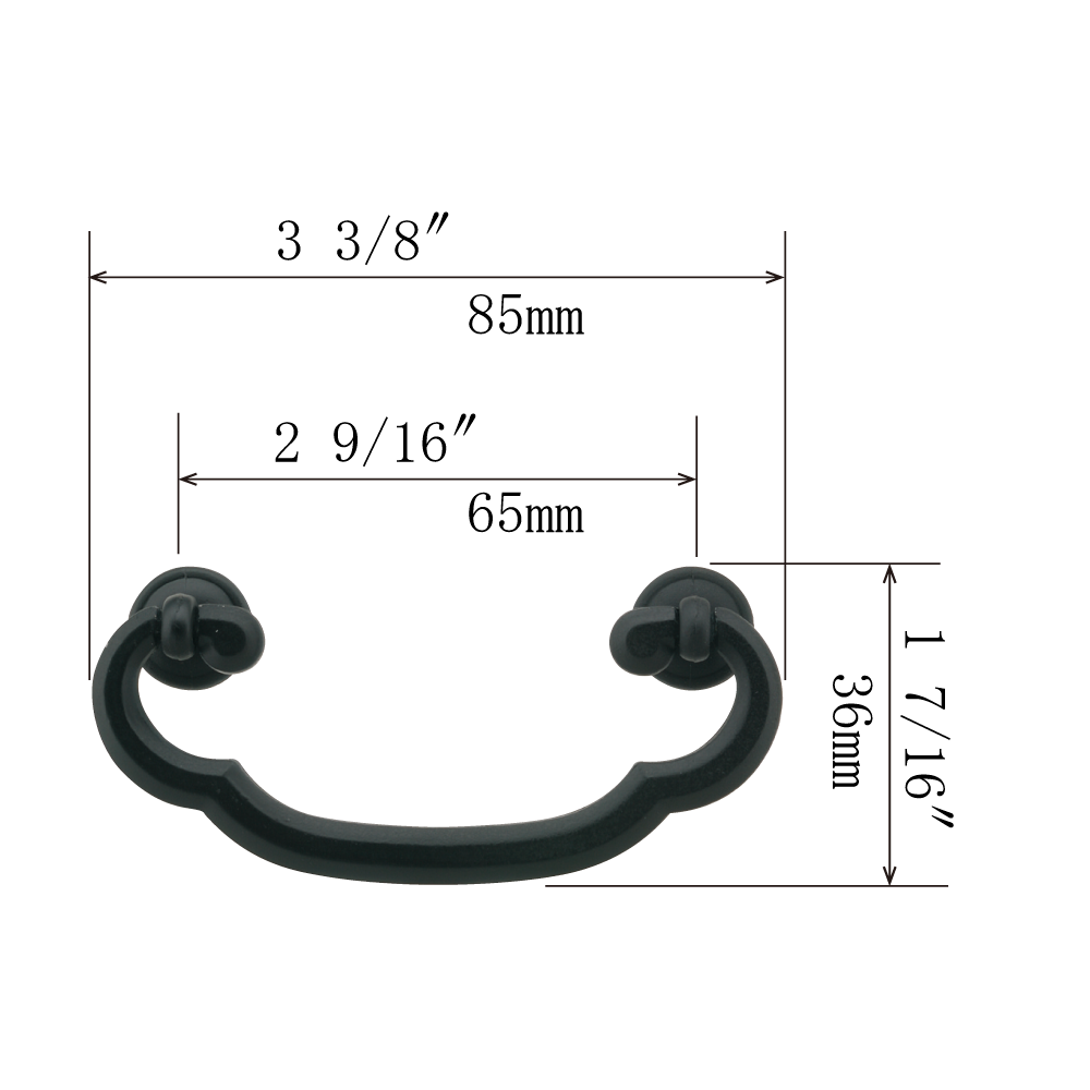 Cloud Basic Handle  |  Center to Center   1  13/16”  ( 46mm ) -  2 9/16"  ( 65mm )