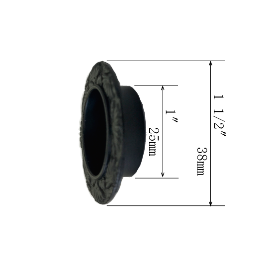 Chrysanthemum Flush Door Pull  |  Interior Diameter    13/16" ( 20mm )- 1" ( 25mm )