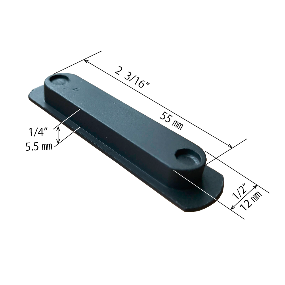 Textured Flush Door Pull  |  Overall Length    2  9/16" ( 65mm )