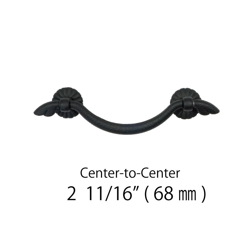 Chrysanthemum Base Basic Handle  |  Center to Center   2  11/16”  ( 68mm ) -  3 1/4"  ( 82mm )