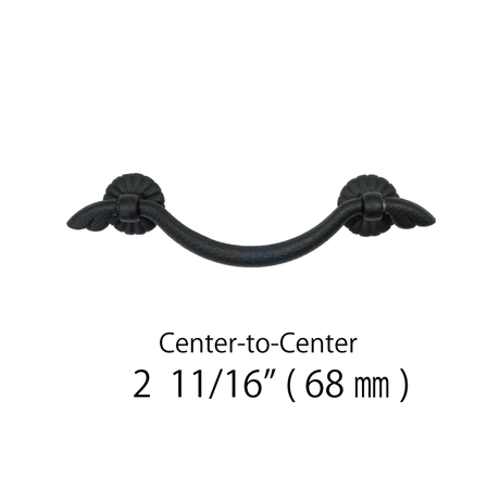 Chrysanthemum Base Basic Handle  |  Center to Center   2  11/16”  ( 68mm ) -  3 1/4"  ( 82mm )