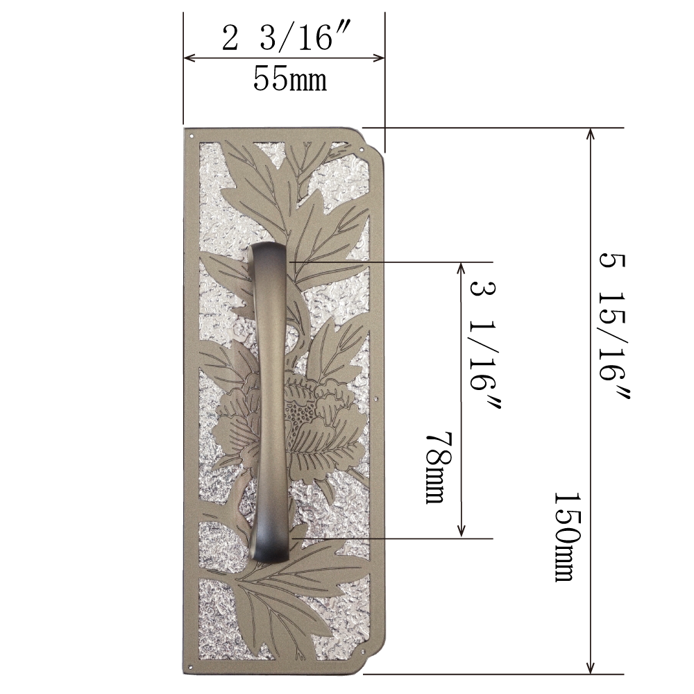 Mountain Peony Grip Handle  |  Center to Center    3   1/16”  ( 78mm )