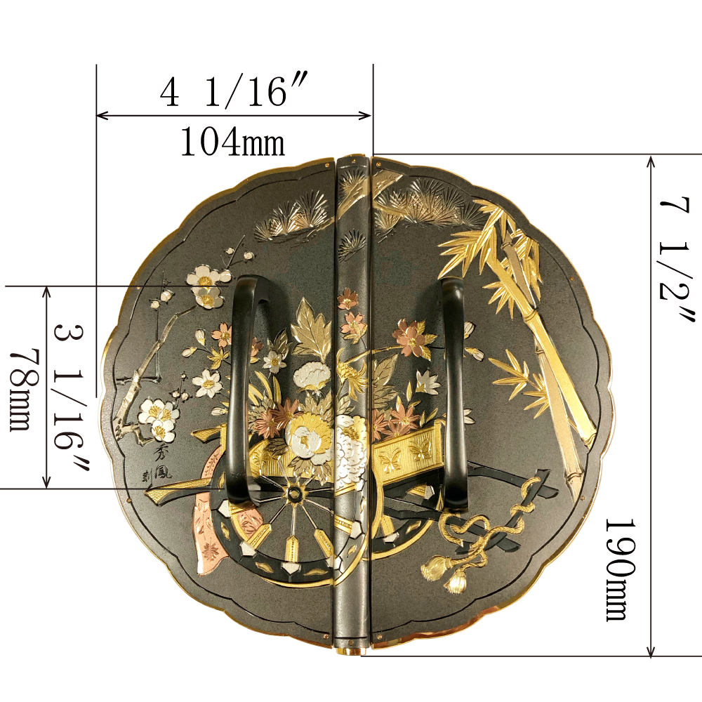 Flower Wheel Decorative Plate with Grip Handles