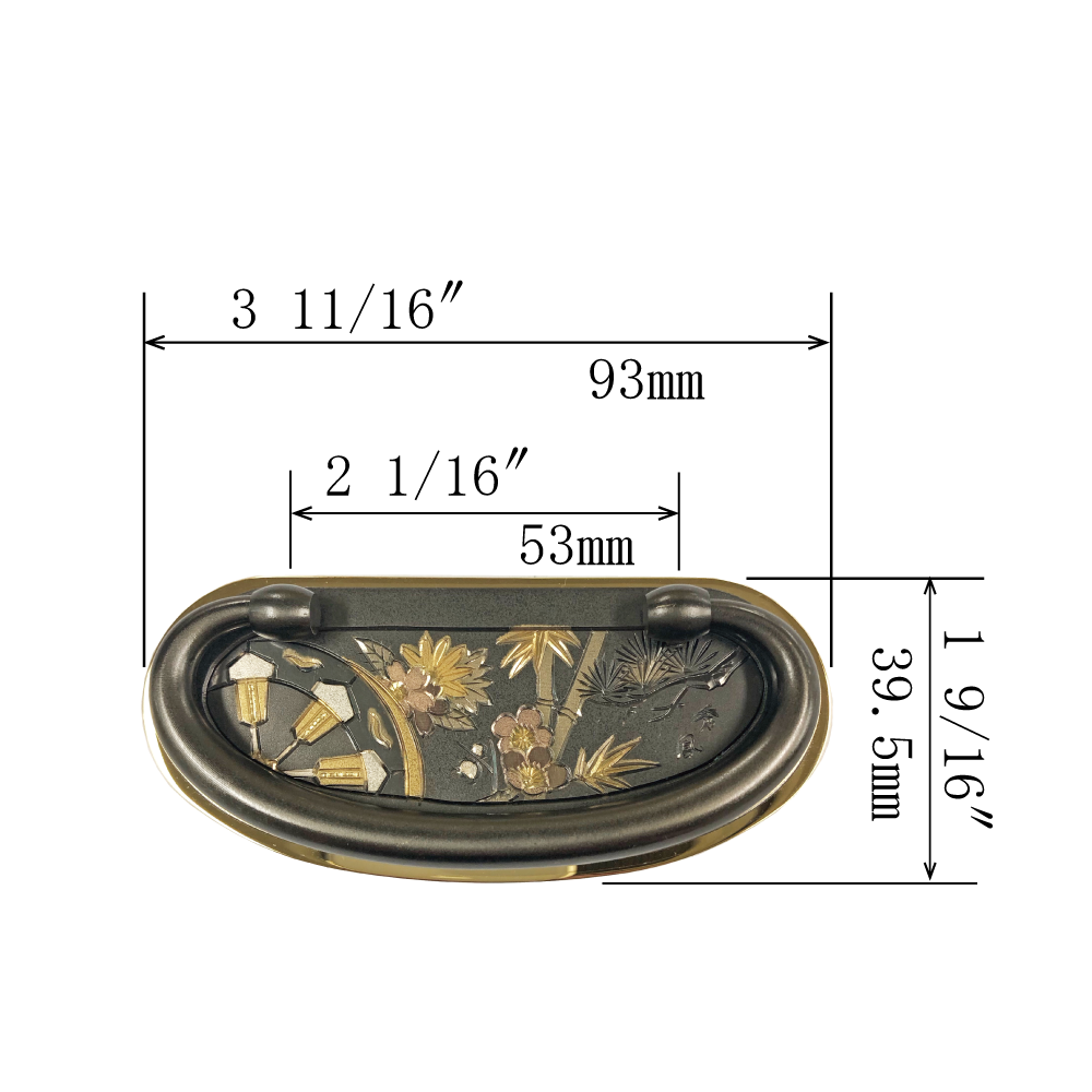 Flower Wheel Basic Handle   |  Center to Center   2   1/16”  ( 53mm )