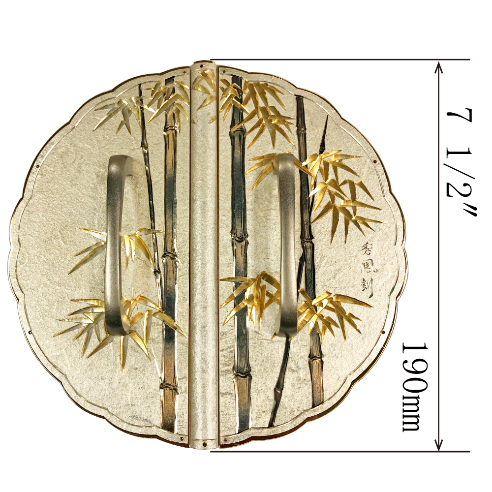 Bamboo Decorative Plate with Grip Handles