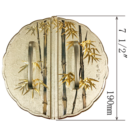 Bamboo Decorative Plate with Grip Handles