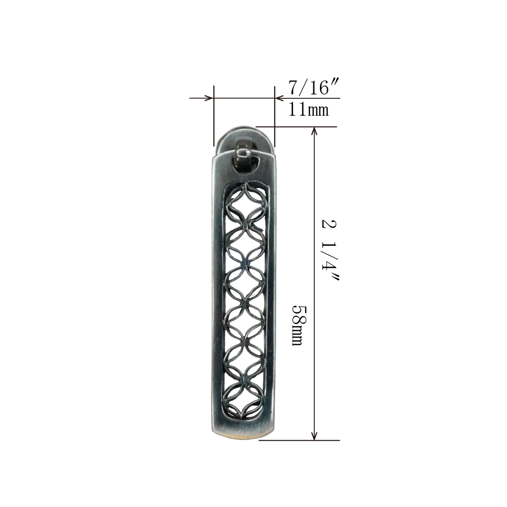 Laced Flower Drop Pull   |  Height  1 11/16" ( 43mm ) - 2 1/4" ( 58mm )