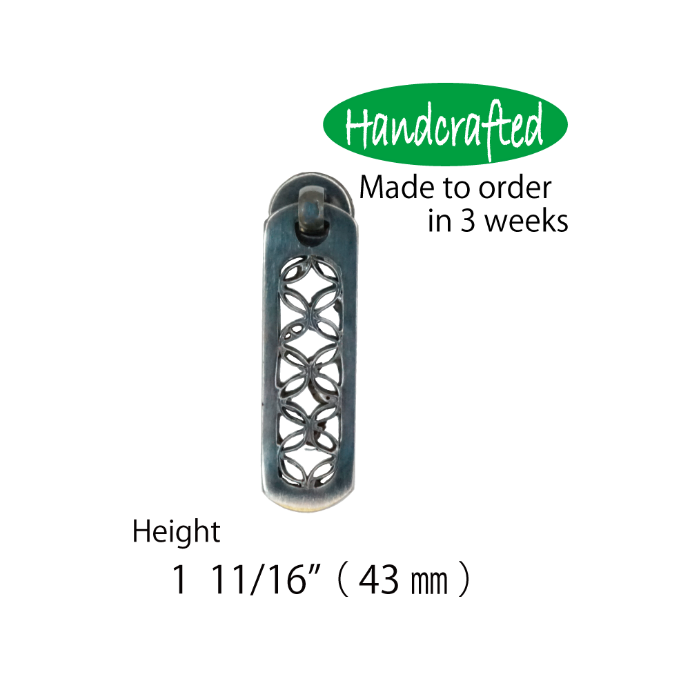 Laced Flower Drop Pull   |  Height  1 11/16" ( 43mm ) - 2 1/4" ( 58mm )