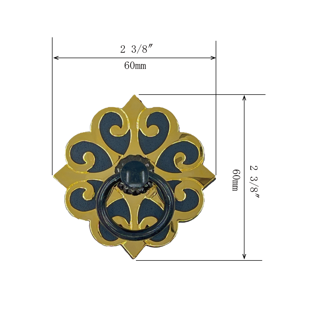 Golden Arabesque Ring Pull  l  2 3/8" (60mm)