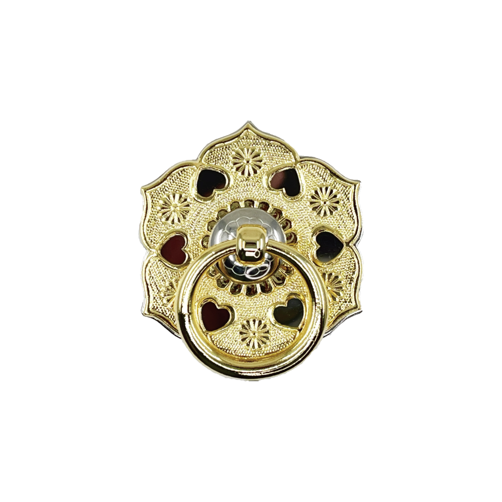 Petals with Heart Cut-Outs Ring Pull  l  Ring Diameter 2 3/16" (56mm)