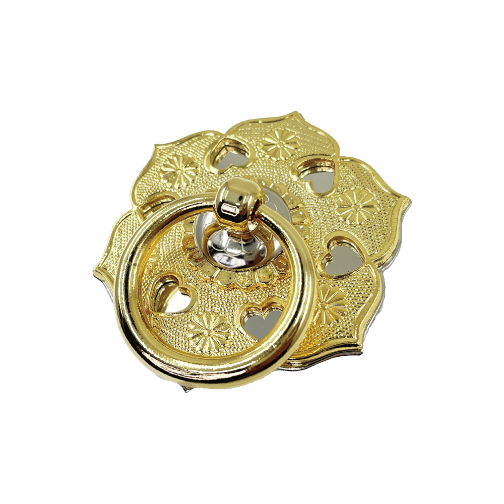 Petals with Heart Cut-Outs Ring Pull  l  Ring Diameter 2 3/16" (56mm)