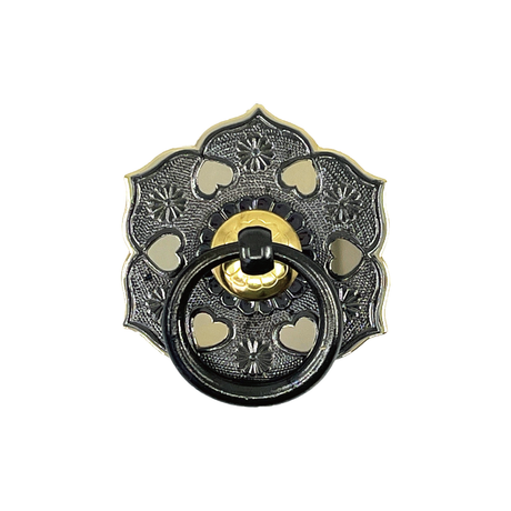 Petals with Heart Cut-Outs Ring Pull  l  Ring Diameter 2 3/16" (56mm)