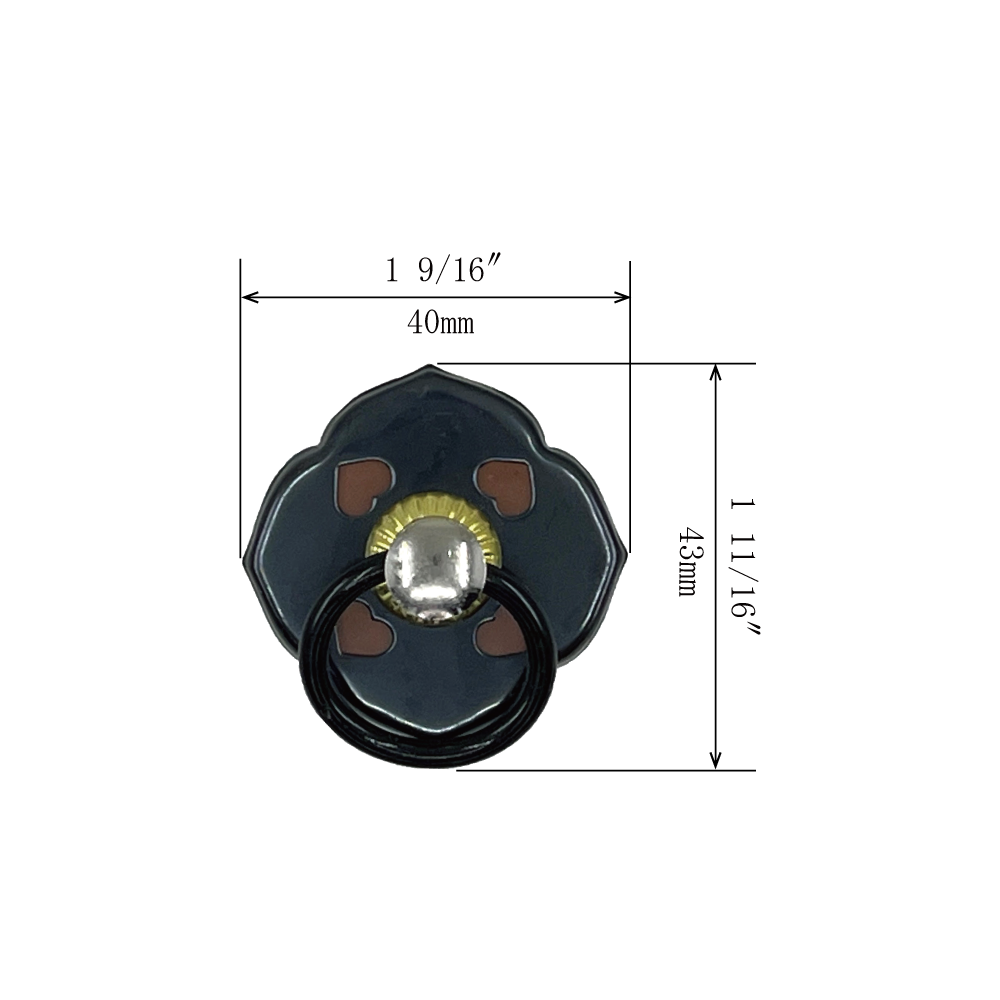 Cruciform Petals Ring Pull  l  1 9/16" (40mm)