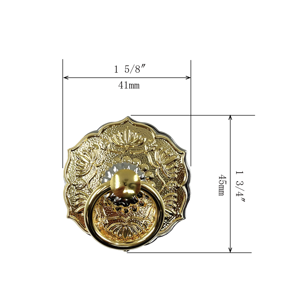 Crown Daisy Ring Pull l  Ring Diameter 1 5/8" (41mm)