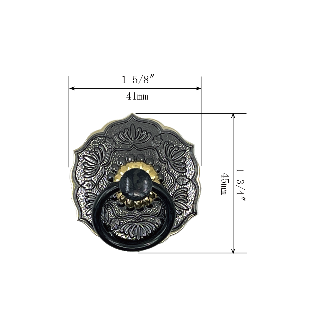 Crown Daisy Ring Pull l  Ring Diameter 1 5/8" (41mm)