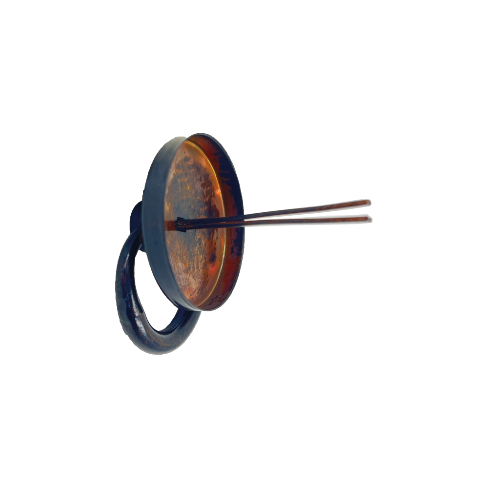 Lacquered with Gold Trim Ring Pull  l  Ring Diameter 1 3/8" (35mm)
