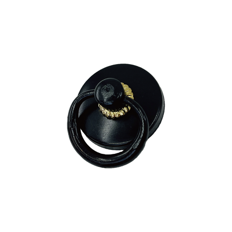 Lacquered with Gold Trim Ring Pull  l  Ring Diameter 1 3/8" (35mm)