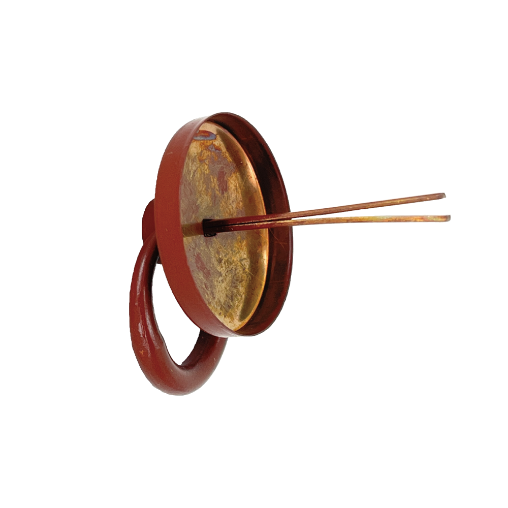Lacquered with Gold Trim Ring Pull  l  Ring Diameter 1 3/8" (35mm)