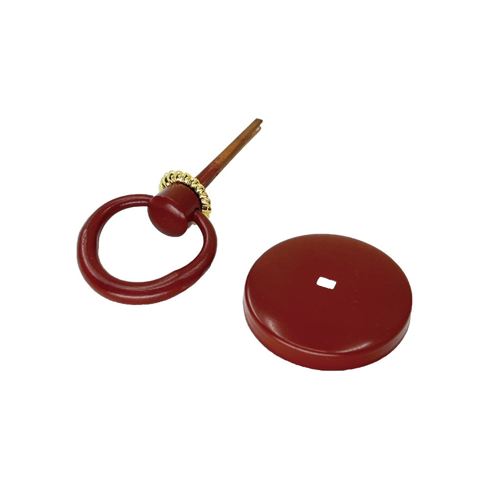 Lacquered with Gold Trim Ring Pull  l  Ring Diameter 1 3/8" (35mm)