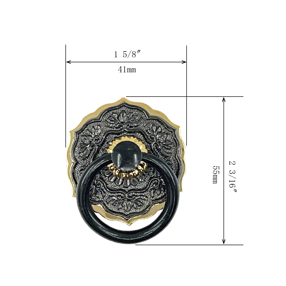 Divine Carving Ring Pull  l  Ring Diameter 1 9/16" (40mm)