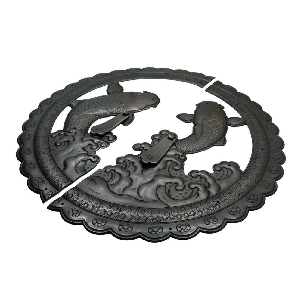 Handcrafted Koi Decorative Plate with Drop Pulls | Diameter 8 1/4" (210mm) or 10 1/4" (260mm)