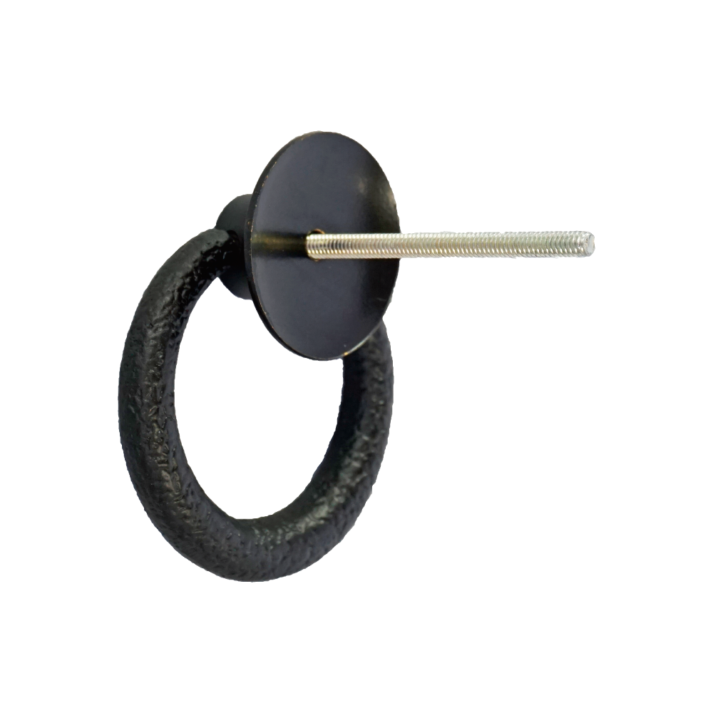 Textured Ring Pull with Backplate  |  Ring Diameter  1  5/16" ( 34mm )-  1 3/4" ( 45mm )
