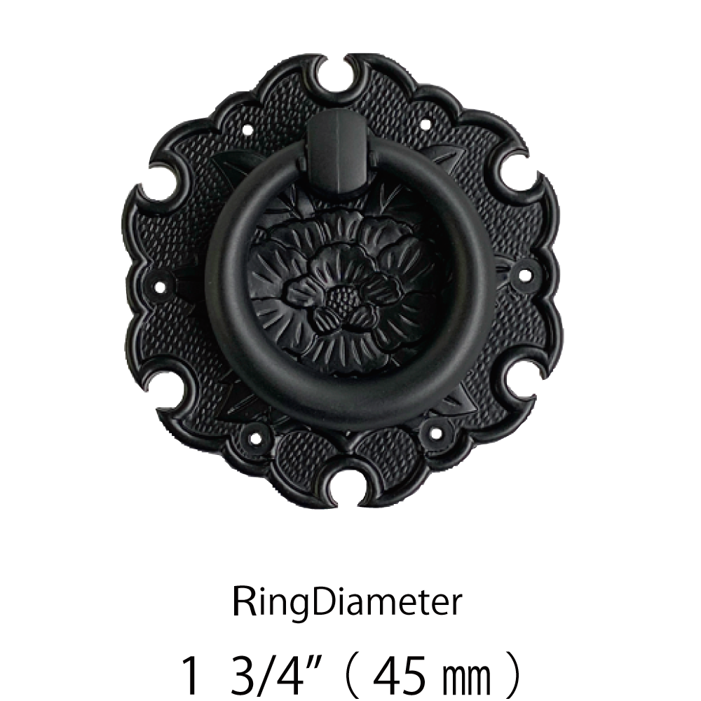 Peony in Flame Ring Pull   |  Ring Diameter  1  3/4" ( 45mm )