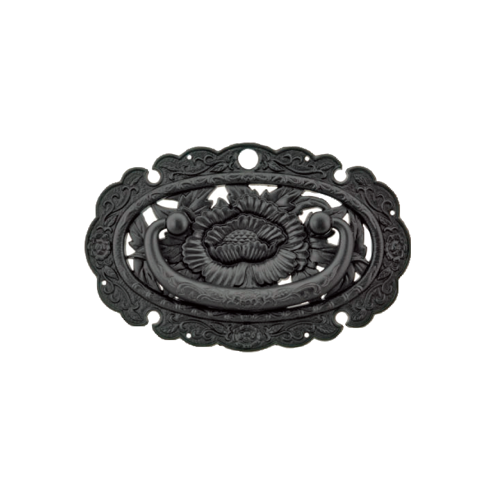 Embroidered Peony Ornamental Key Plate with Handle