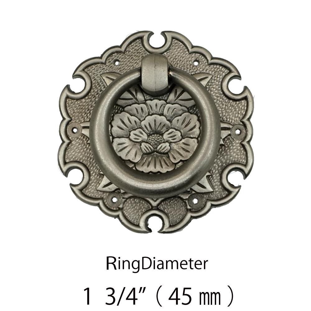 Peony in Flame Ring Pull   |  Ring Diameter  1  3/4" ( 45mm )