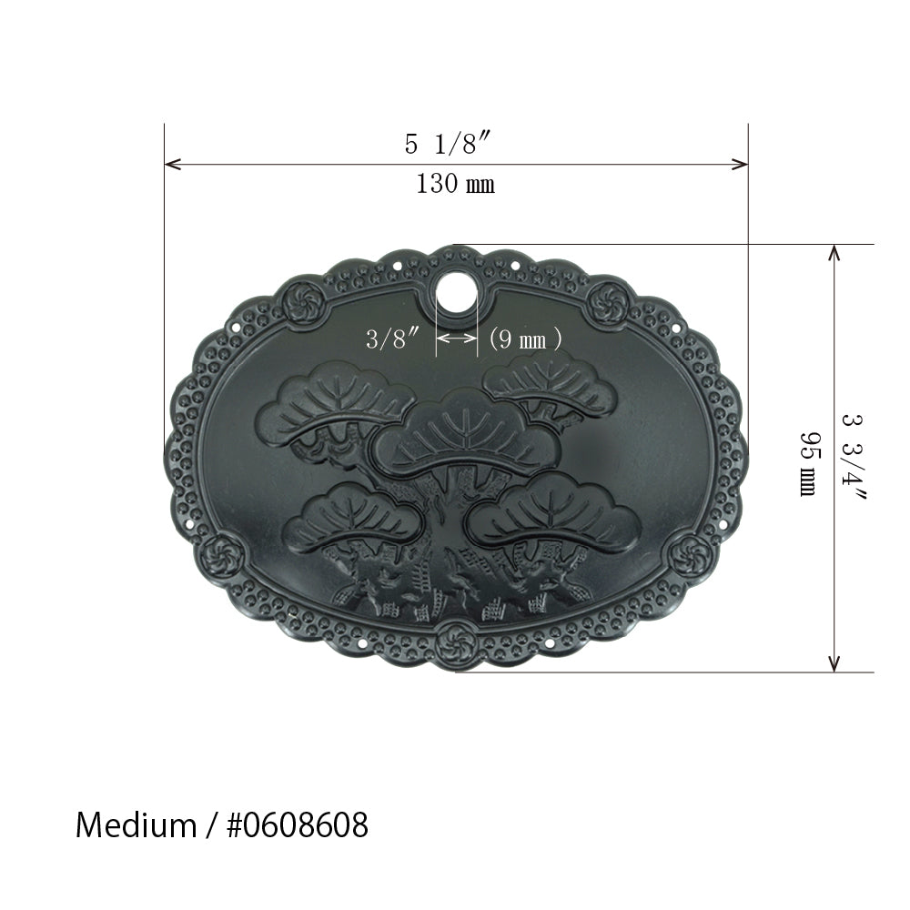 Pine & Plum Ornamental Key Plate | Length 3 9/16" ( 90mm ) - 6 5/16" ( 160mm )