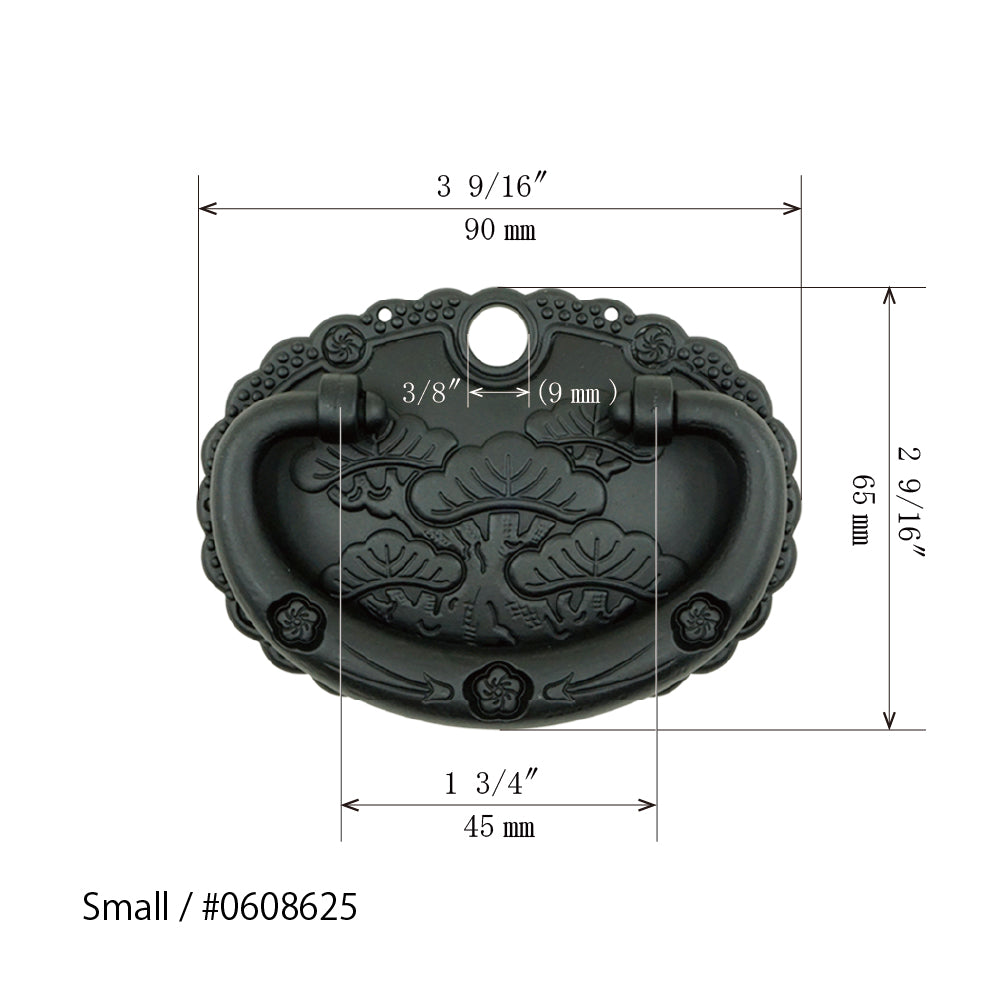 Pine & Plum Ornamental Key Plate with Handle | Length 3 9/16" ( 90mm ) - 6 5/16" ( 160mm )