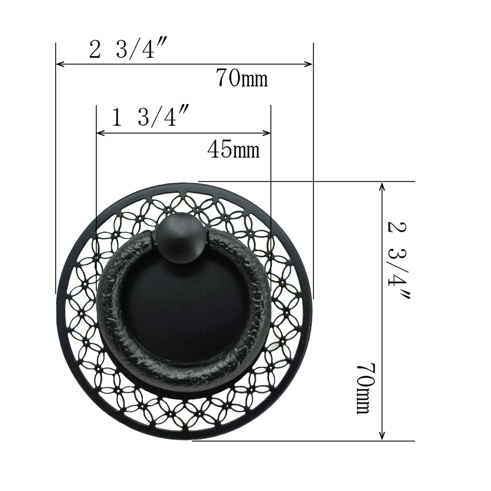 Shippo Brass Ring Pull | Diameter 2 3/4" (70mm)