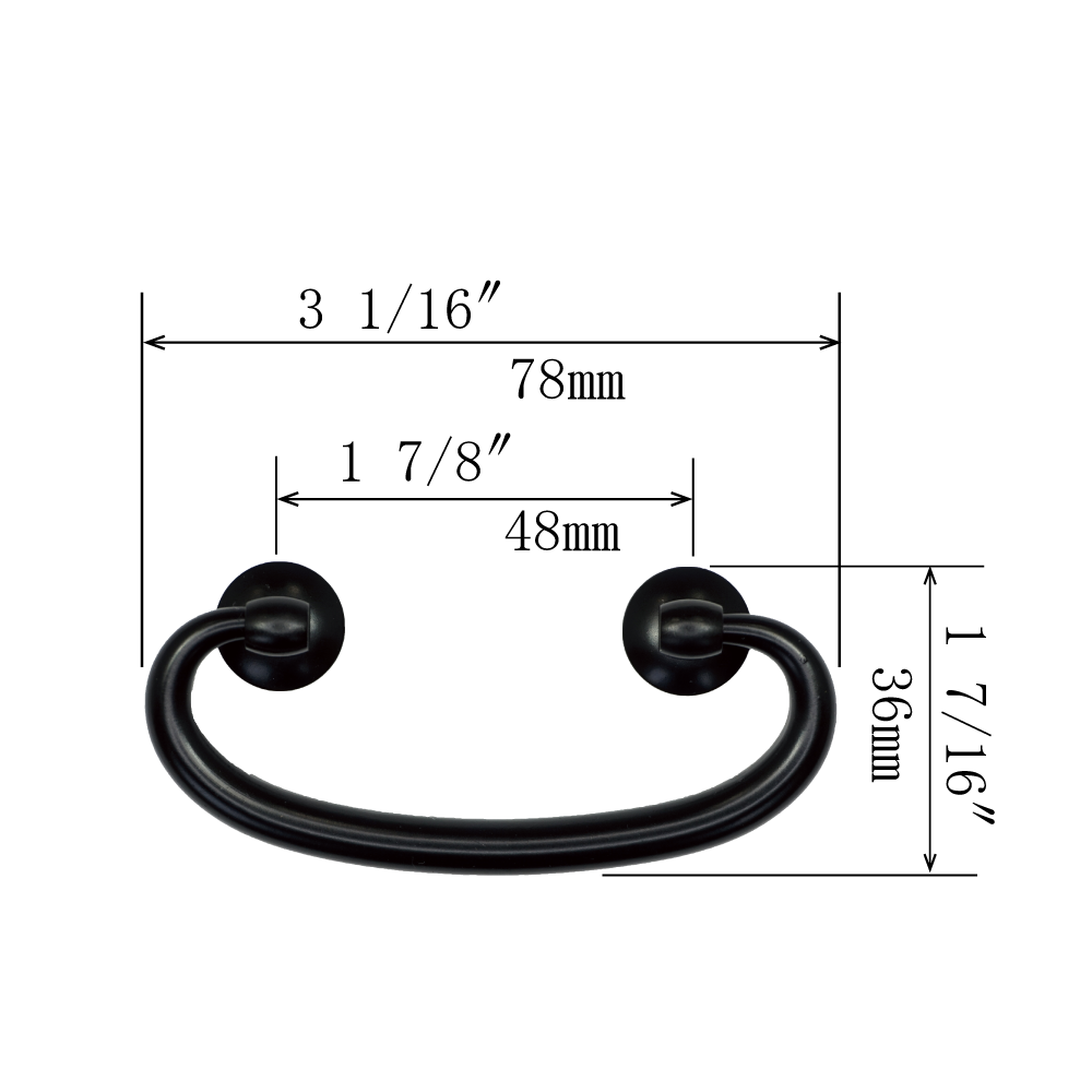 Maruza Basic Handle  |  Center to Center   1  1/4”  ( 32mm ) -  2 3/8"  ( 60mm )