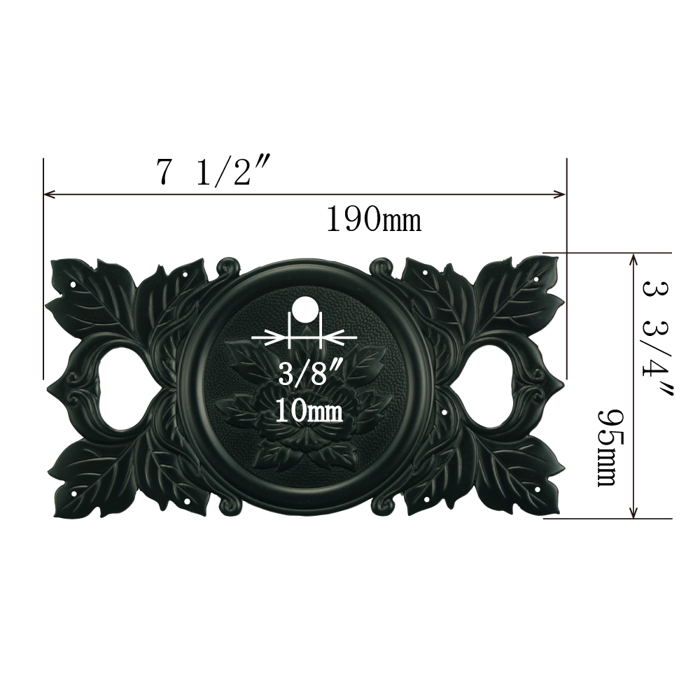 Peony Ornamental Key Plate – MORIKUNI Tansu Cabinet Hardware
