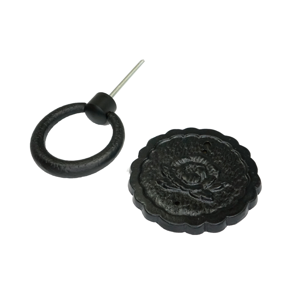 Peony and Textured Handle 　  《　Ring Diameter  1  3/4" ( 45mm )　》