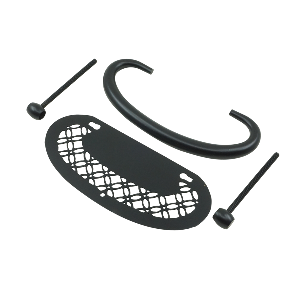 Shippo Brass Handle with Backplate | Center to Center 2 1/16" (52mm)