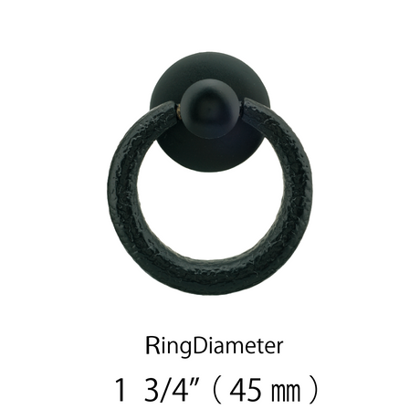 Textured Ring Pull with Backplate  |  Ring Diameter  1  5/16" ( 34mm )-  1 3/4" ( 45mm )