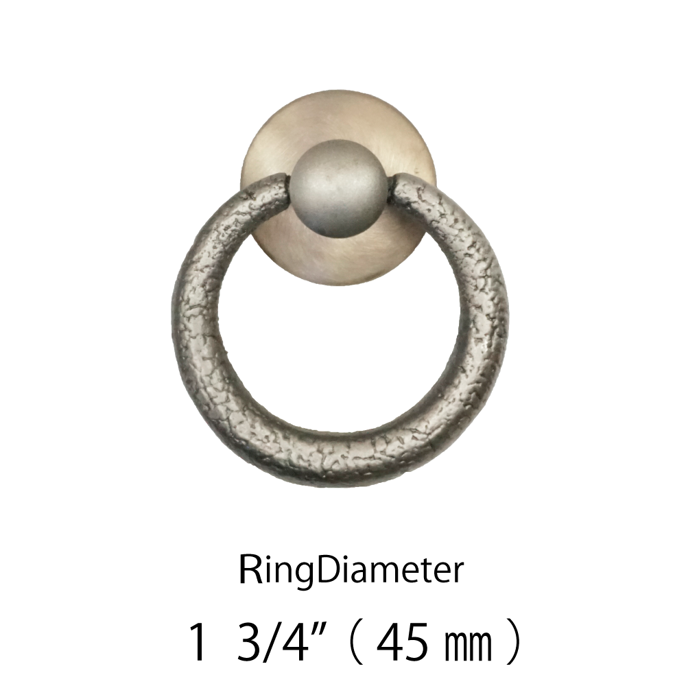 Textured Ring Fine Handle with Backplate 　  《　Ring Diameter  1  5/16" ( 34mm )-  1 3/4" ( 45mm )　》