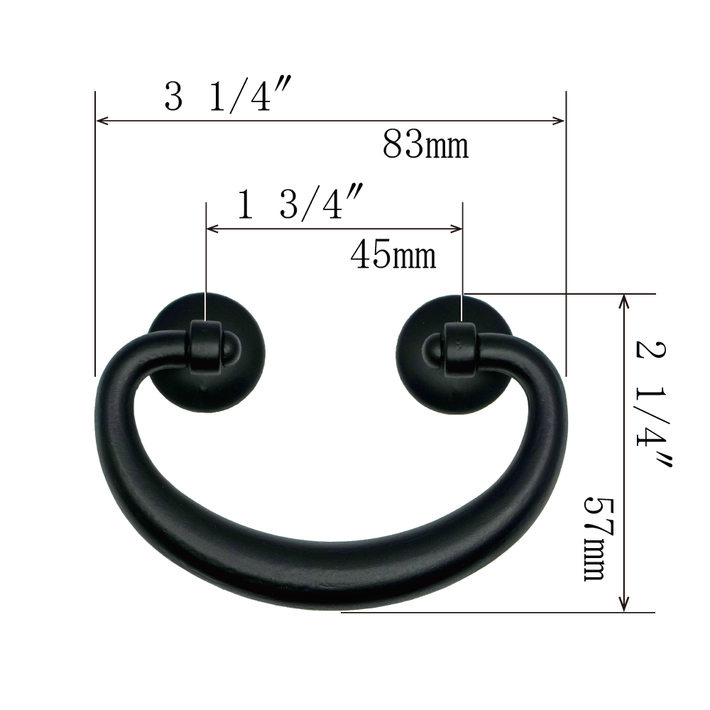 Wide Maruza Basic Handle 　《　Center to Center    1  3/4”  ( 45mm ) -  2  9/16"  ( 65mm )　》