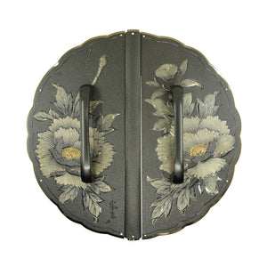 Sagami Peony Decorative Plate with Grip Handles | Height 7 1/2" ( 190mm )