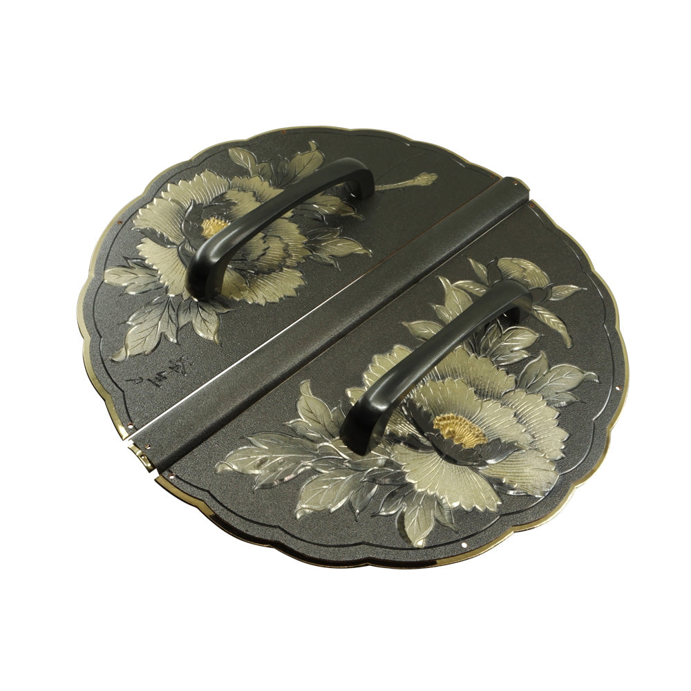 Sagami Peony Decorative Plate with Grip Handles | Height 7 1/2" ( 190mm )