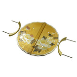 Washi Chrysanthemum and Peony Decorative Plate with Grip Handles | Height 7 1/2" ( 190mm )