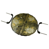Hammered Peony Decorative Plate with Grip Handles | Height 7 1/2" ( 190mm )