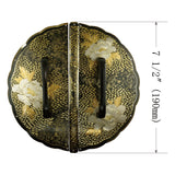 Hammered Peony Decorative Plate with Grip Handles | Height 7 1/2" ( 190mm )