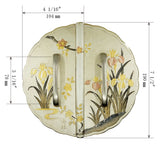 Washi Iris Decorative Plate with Grip Handles | Height 7 1/2" ( 190mm )