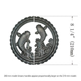 Handcrafted Koi Decorative Plate with Drop Pulls | Diameter 8 1/4" (210mm) or 10 1/4" (260mm)
