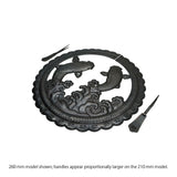 Handcrafted Koi Decorative Plate with Drop Pulls | Diameter 8 1/4" (210mm) or 10 1/4" (260mm)