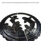 Handcrafted Koi Decorative Plate with Drop Pulls | Diameter 8 1/4" (210mm) or 10 1/4" (260mm)